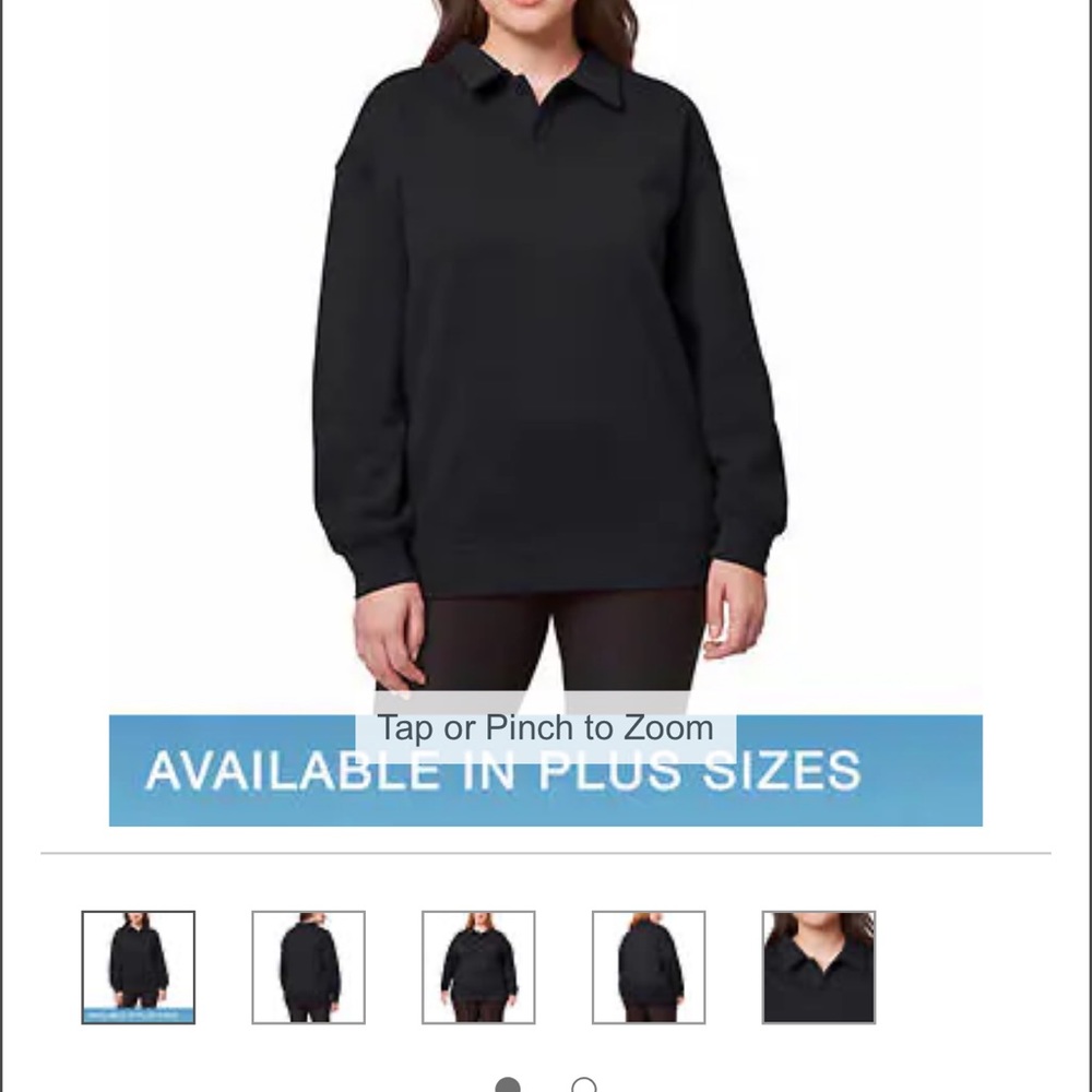 Mondetta Ladies' Collared Fleece Pullover Top